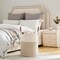 Tall Laundry Basket, Large Dirty Clothes Hamper with Leather Handle, Woven Rope Storage Basket for Blanket, Toy In Living Room, Bathroom, Bedroom